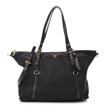 Prada Tessuto Nylon Saffiano Tote Black 1 of 10