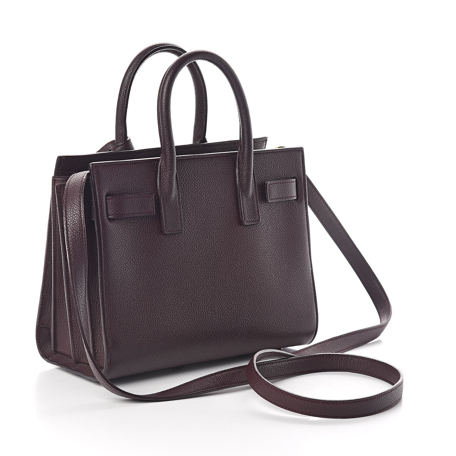 Saint Laurent Grained Calfskin Nano Sac De Jour Amaranto 3 of 9