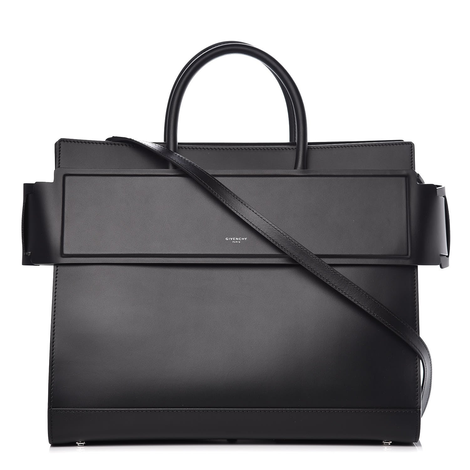 Givenchy Smooth Calfskin Medium Horizon Satchel Black 1 of 8