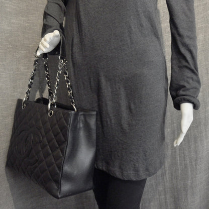 Chanel Caviar Quilted Grand Shopping Tote GST Black 3 of 11