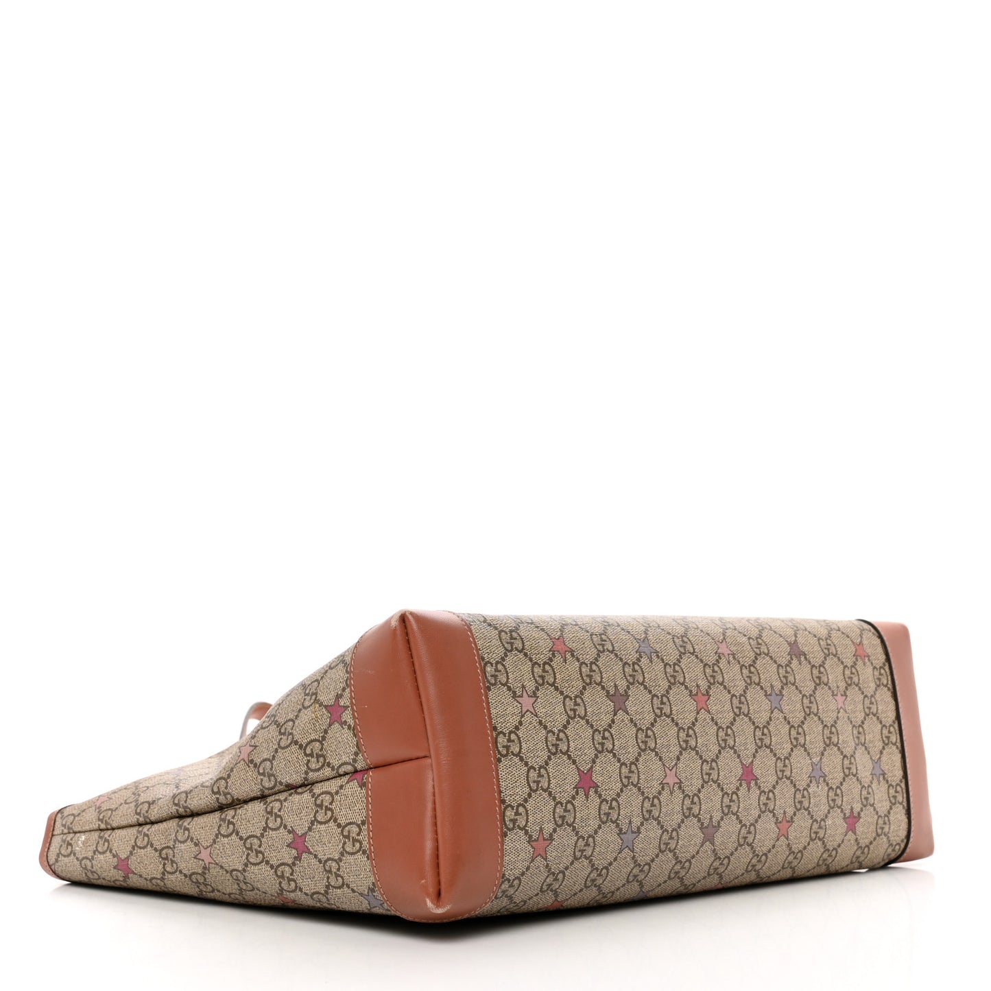 GG Supreme Stars Tote Brown Pink