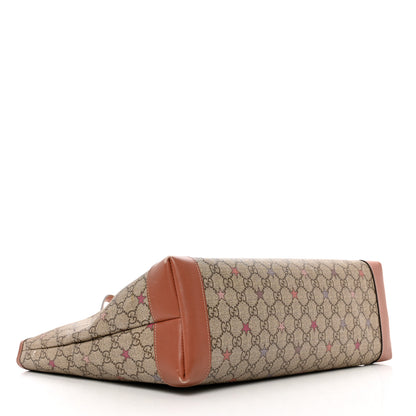 Gucci GG Supreme Stars Tote Brown Pink 4 of 12