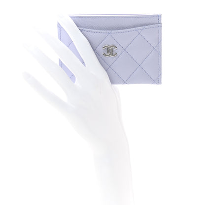 Chanel Caviar Quilted Card Holder Light Purple 2 of 8