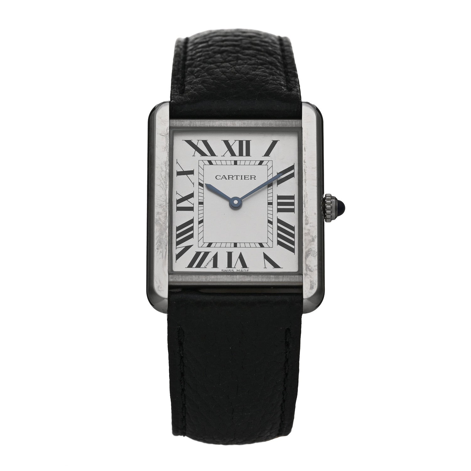 Cartier Stainless Steel Calfskin 27mm Tank Solo Quartz Watch 1 of 5