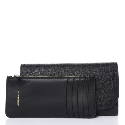 Burberry Grainy Calfskin Ashton Continental Flap Wallet Black 8 of 9
