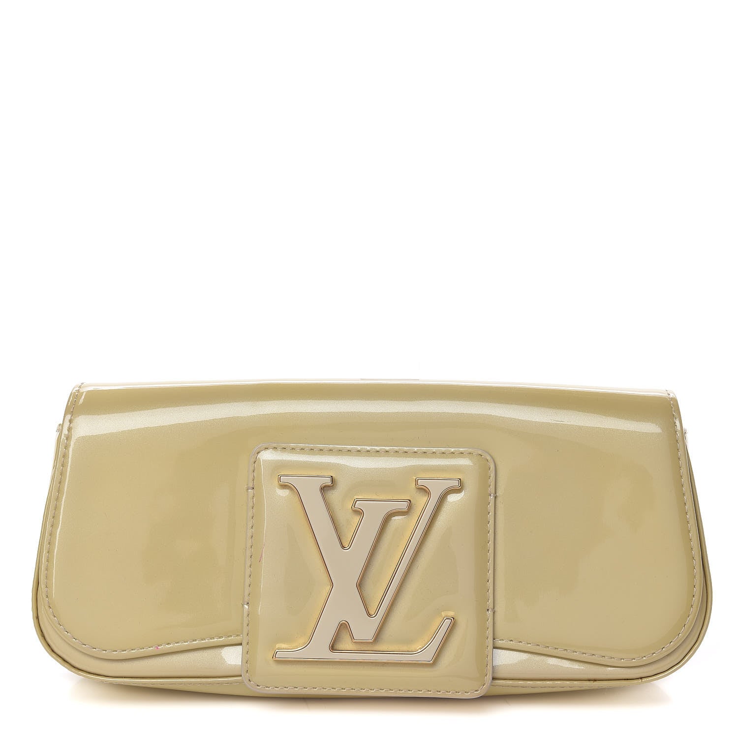 Louis Vuitton Patent Sobe Clutch Blanc Corail 1 of 14