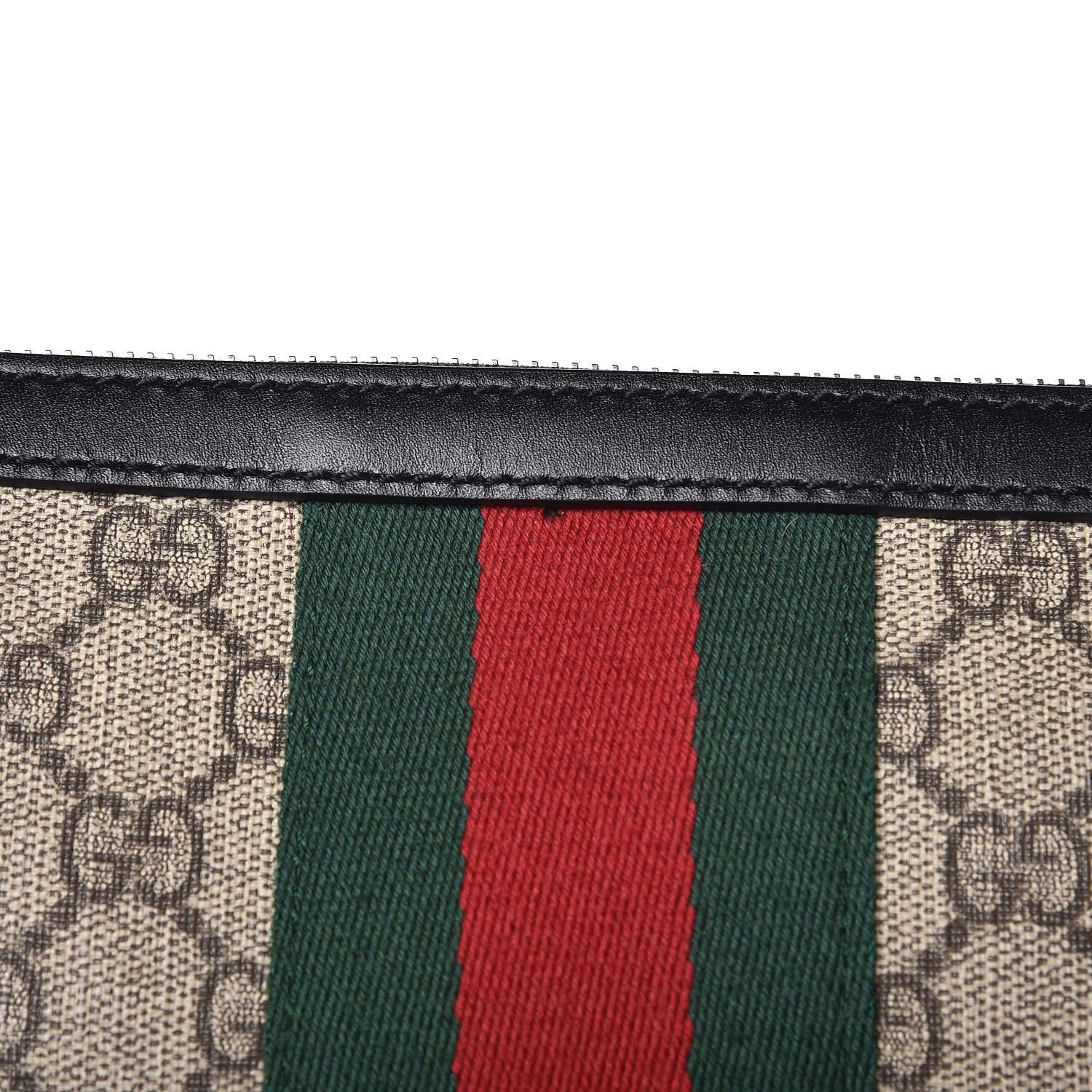 Gucci GG Supreme Monogram Web Messenger Bag Black 9 of 9