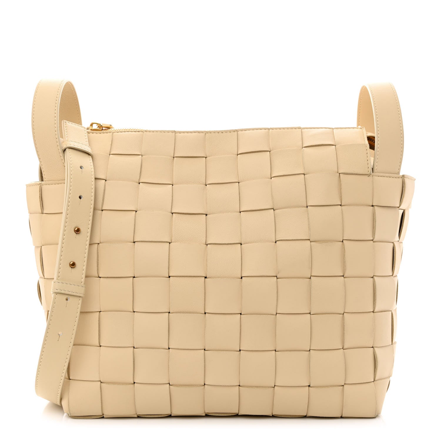 Bottega Veneta Lambskin Maxi Intrecciato Bowling Cassette Shoulder Bag Porridge 3 of 12