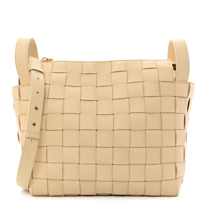 Bottega Veneta Lambskin Maxi Intrecciato Bowling Cassette Shoulder Bag Porridge 3 of 12