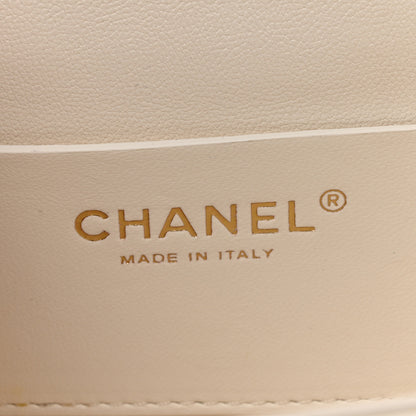 Chanel Caviar Quilted Mini Top Handle Flap White 6 of 12