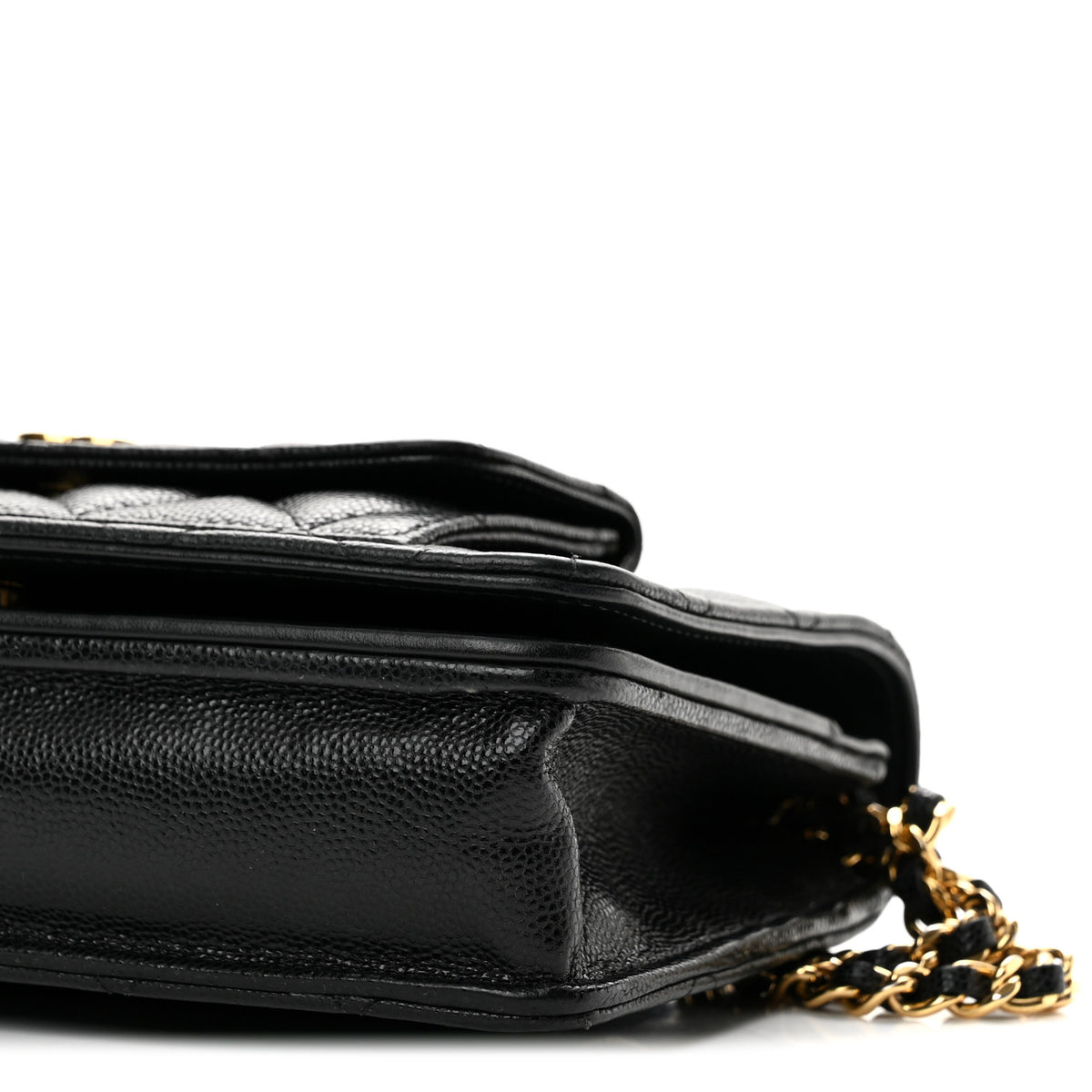 Chanel Caviar Quilted Pocket Clutch With Chain WOC Black 11 of 14