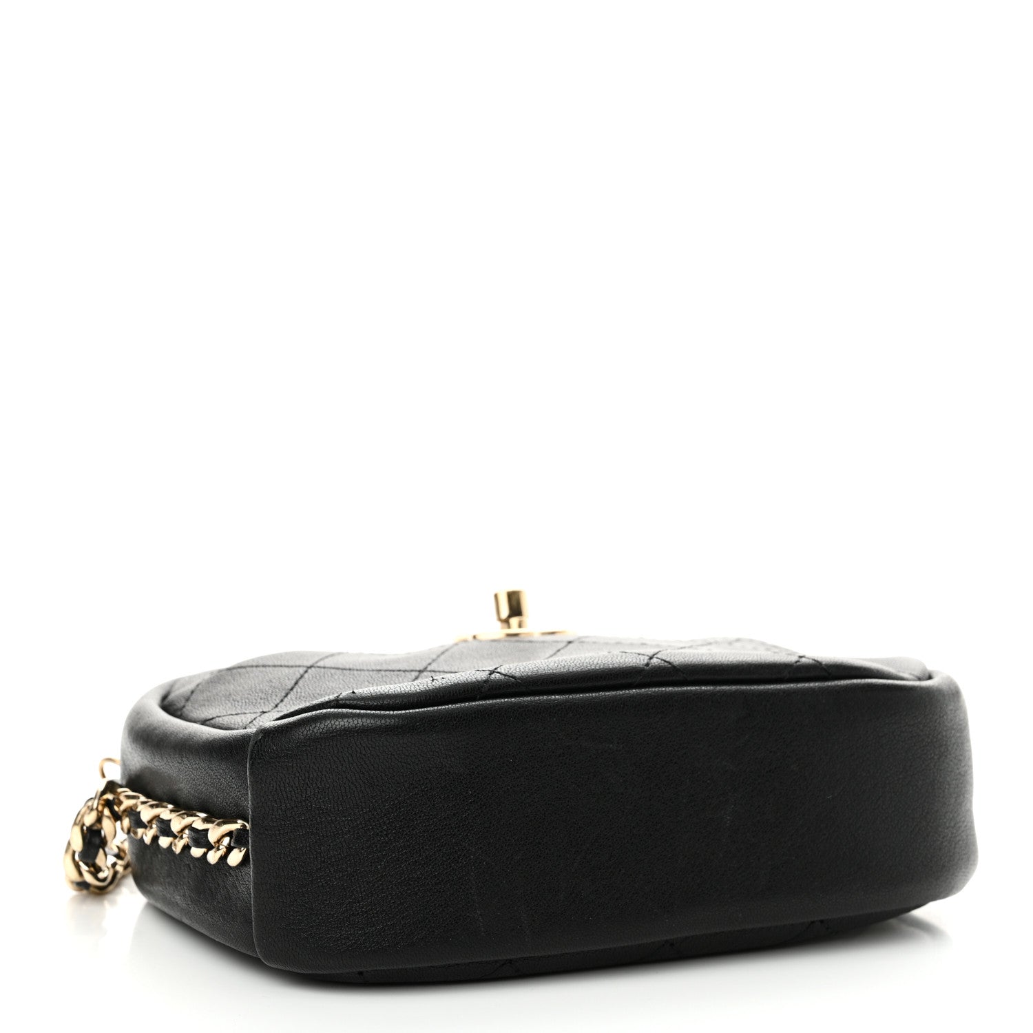 Chanel Goatskin Quilted Small Casual Trip Camera Case Black 4 of 12