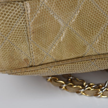 Chanel Lizard Quilted Tassel Camera Case Beige 14 of 14