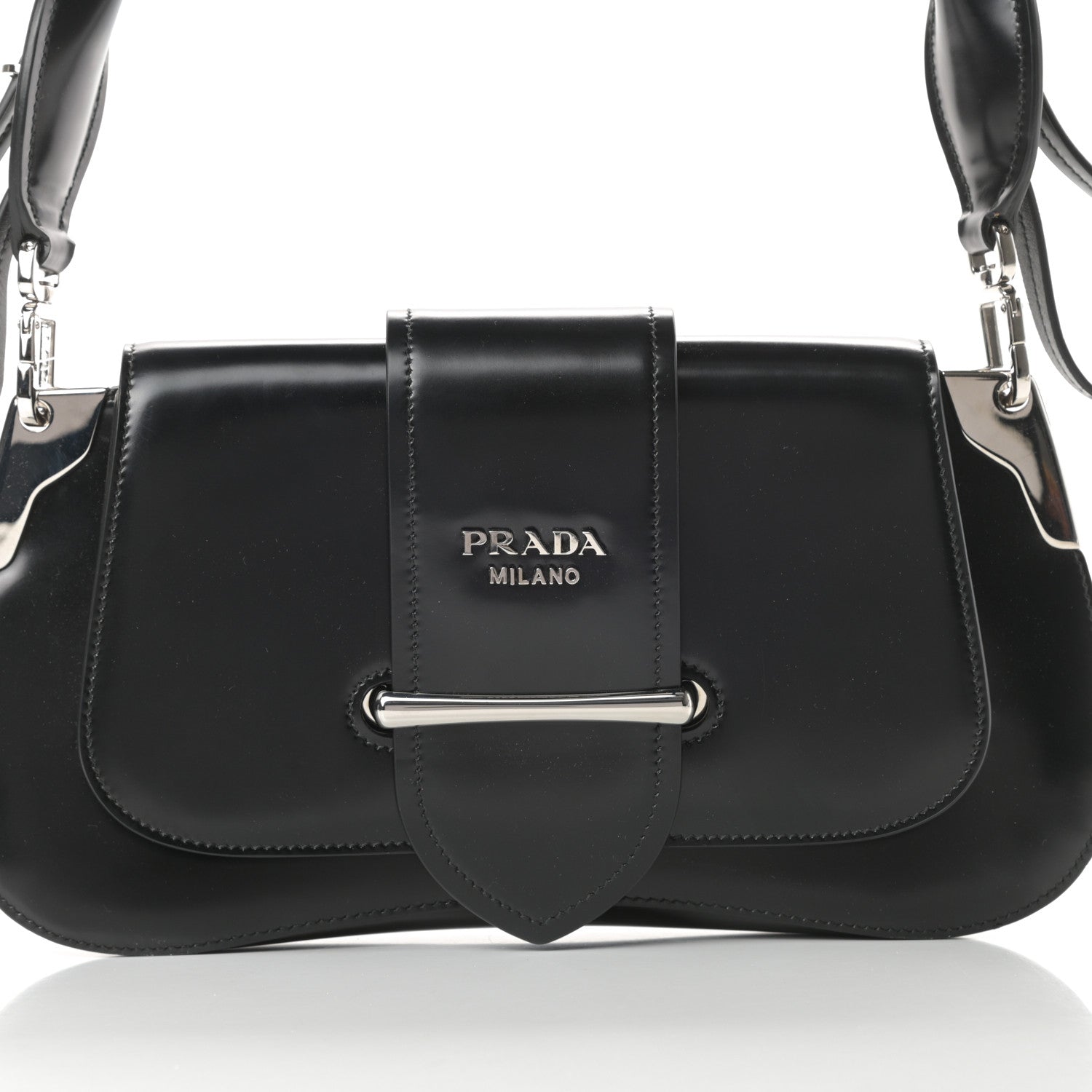 Prada Spazzolato Sidonie Shoulder Bag Black 8 of 15