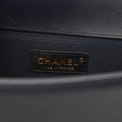 Chanel Lambskin Quilted Medium Boy Flap Dark Navy 8 of 10