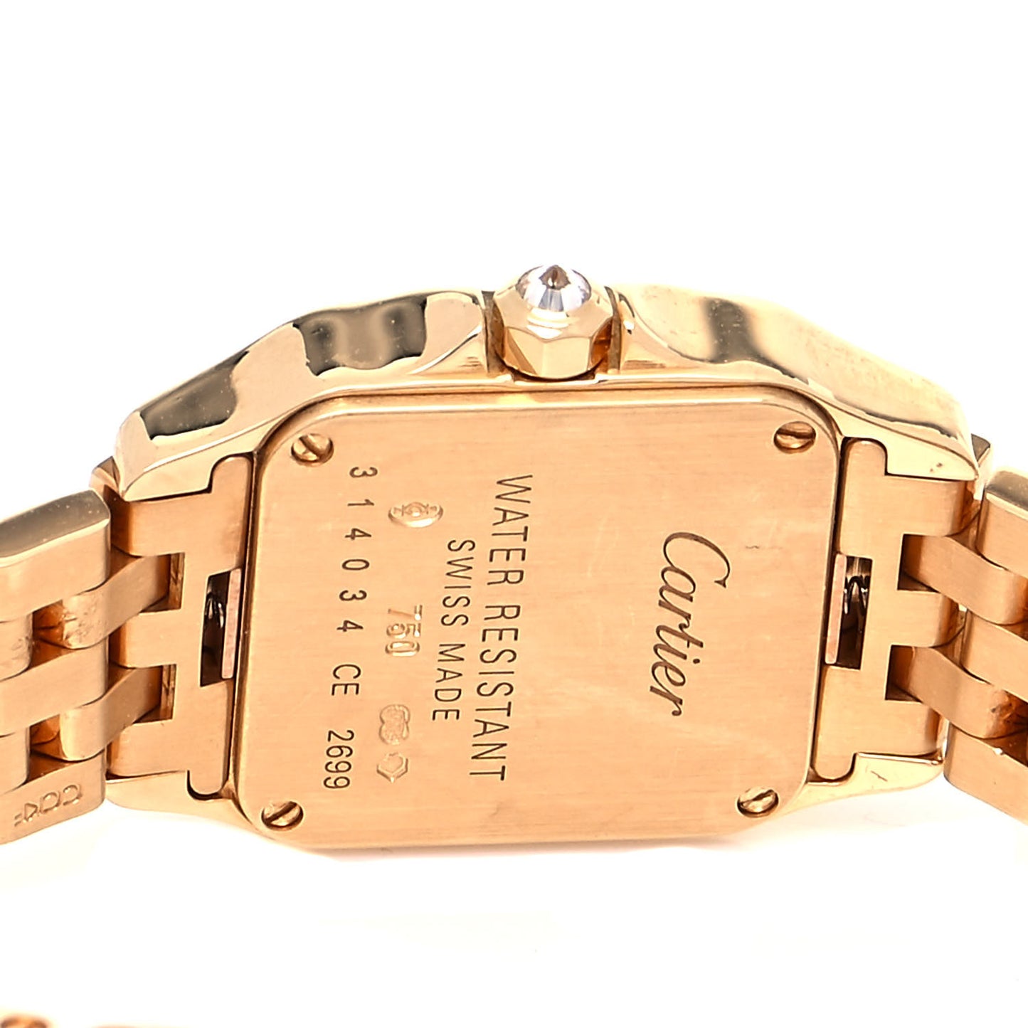 18K Yellow Gold Diamond 20mm Santos Demoiselle Quartz Watch