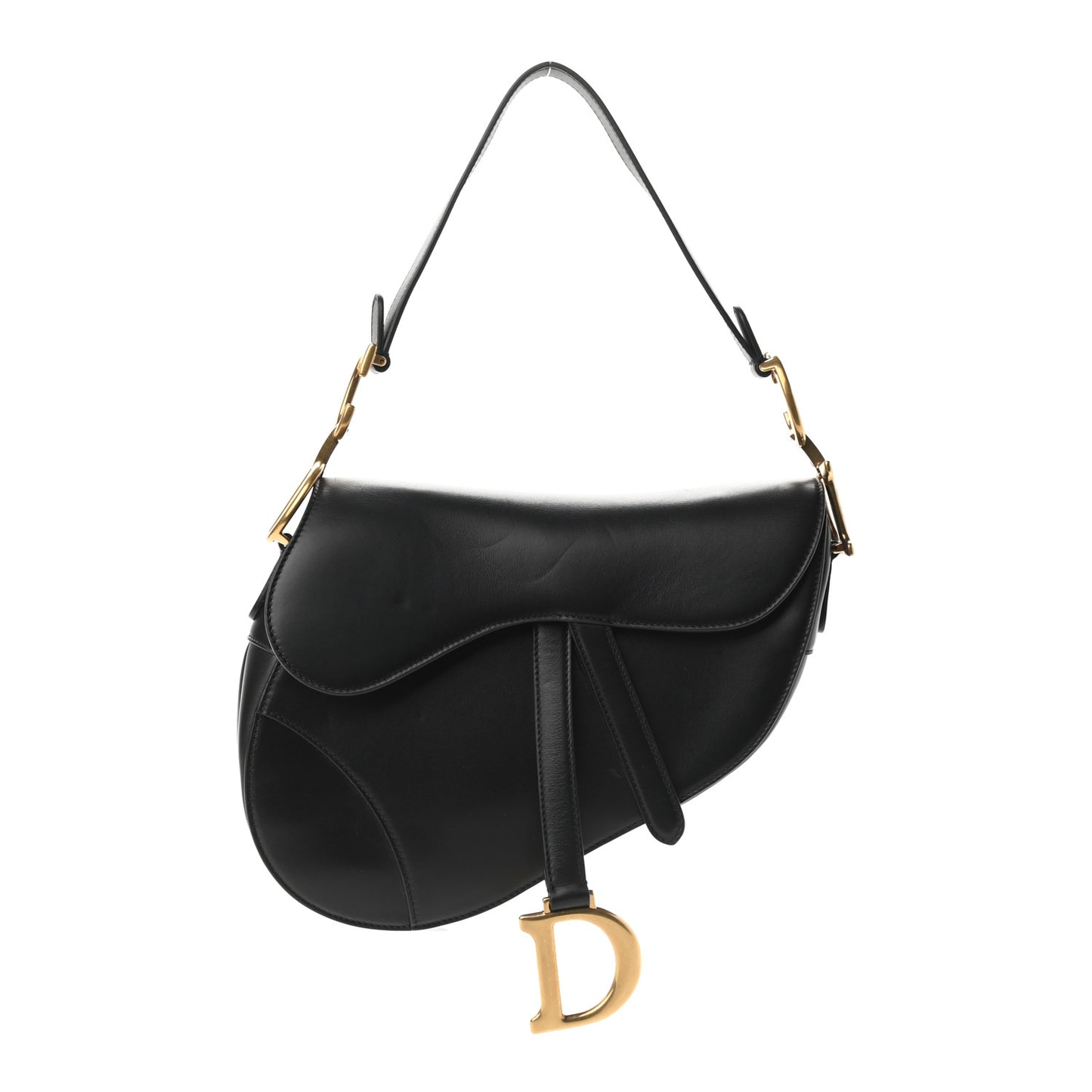 Calfskin Saddle Bag Black