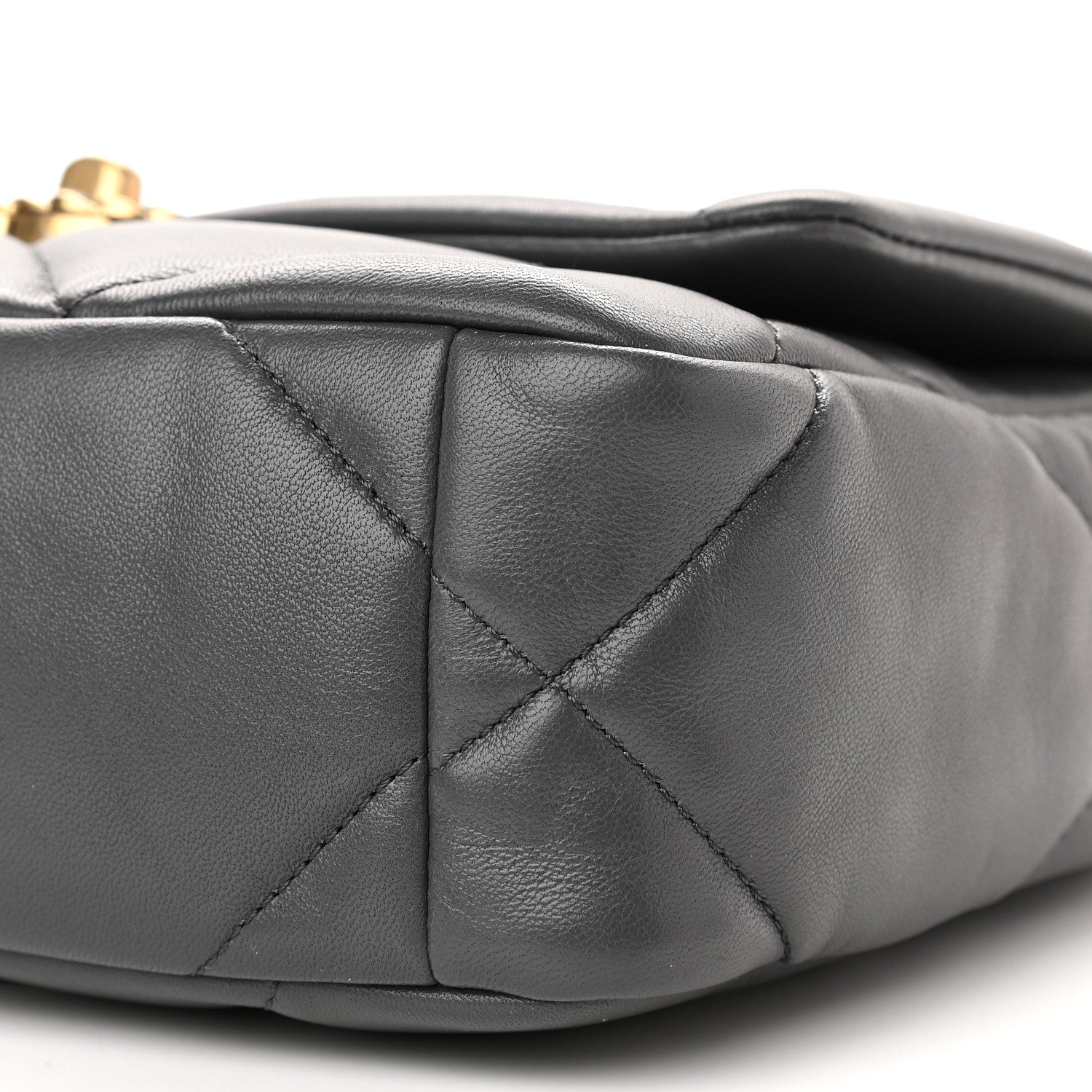Chanel Lambskin Quilted Medium Chanel 19 Flap Dark Grey 9 of 9