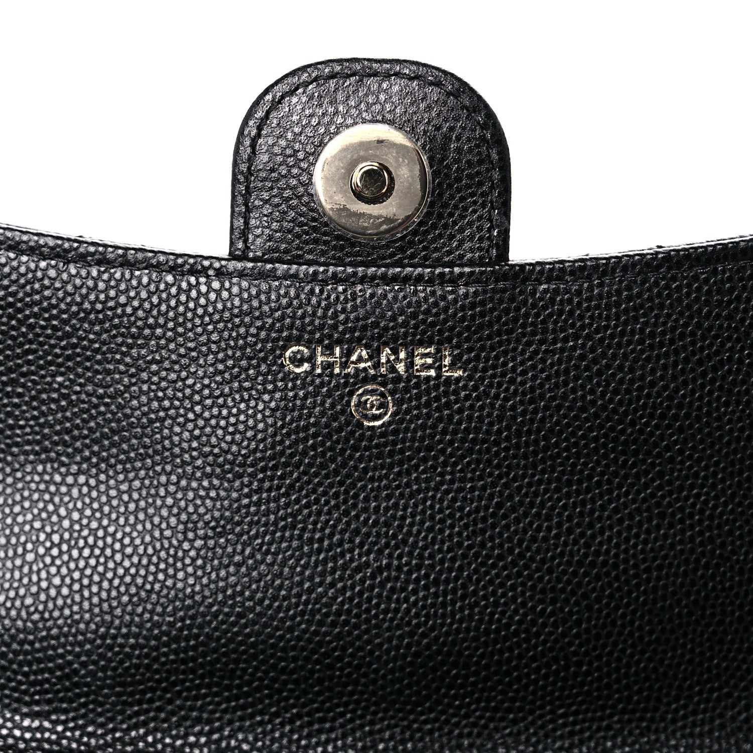 Chanel Caviar Quilted Flap Phone Holder With Chain Black 7 of 12