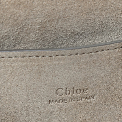 Chloe Suede Calfskin Small Faye Shoulder Bag Motty Grey 6 of 9