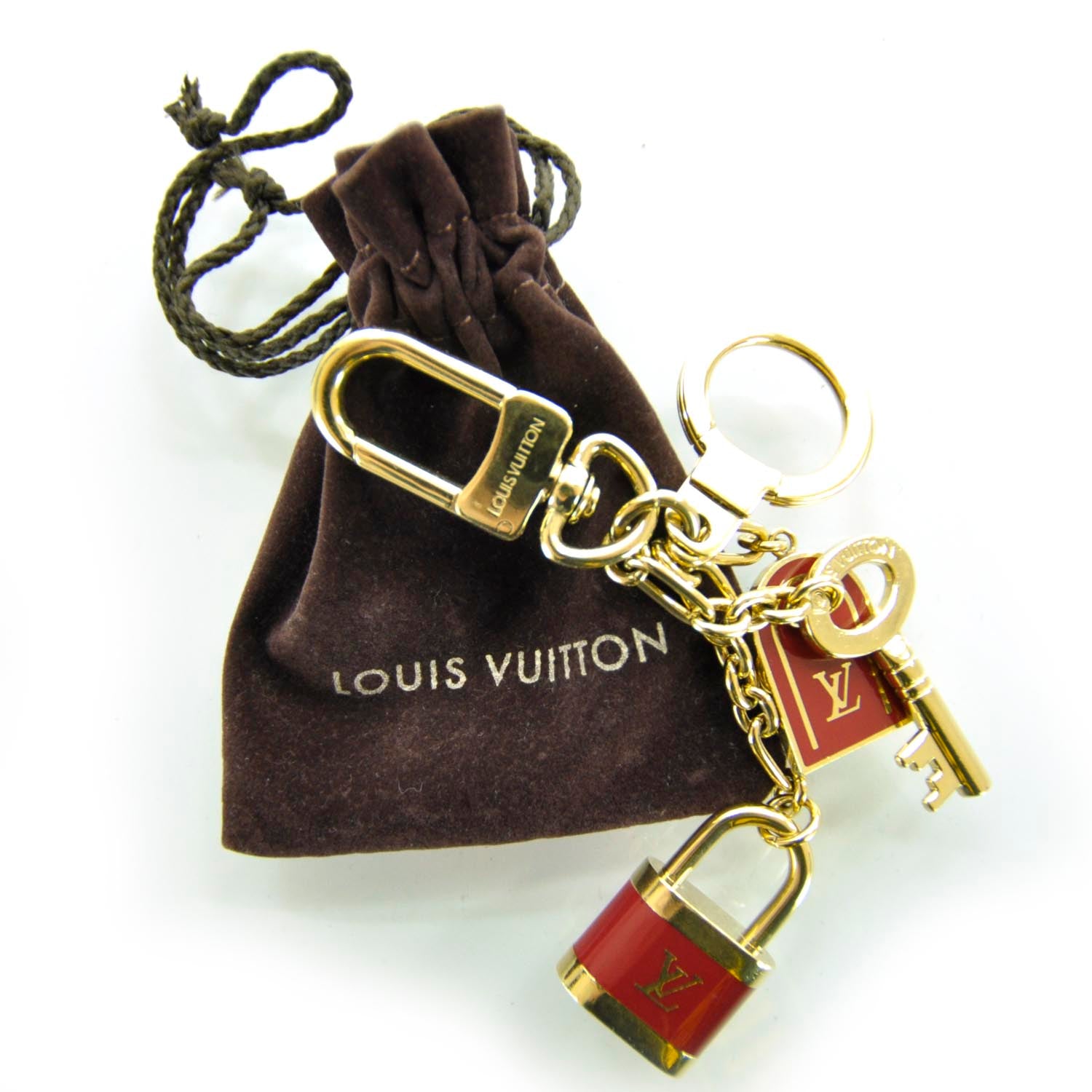 Louis Vuitton PTE Cles Cadenas Key Holder Red 3 of 7