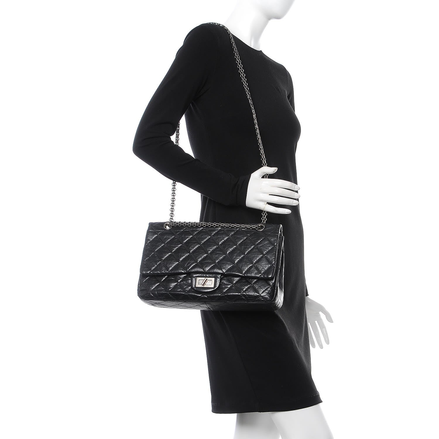 Chanel Aged Calfskin Quilted 2.55 Reissue 227 Flap Black 2 of 10