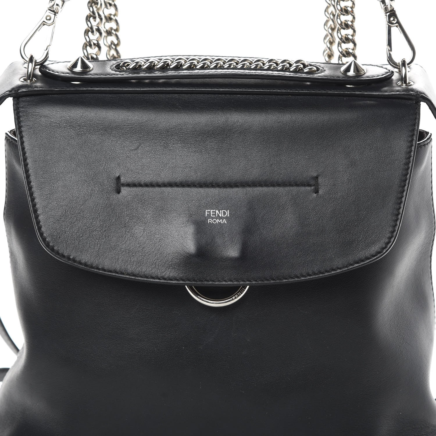 Fendi Vitello Century Opaco Large Back to School Backpack Black 7 of 17