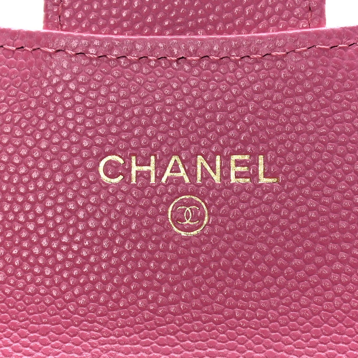 Chanel Caviar Quilted Flap Card Holder On Chain Pink 6 of 10