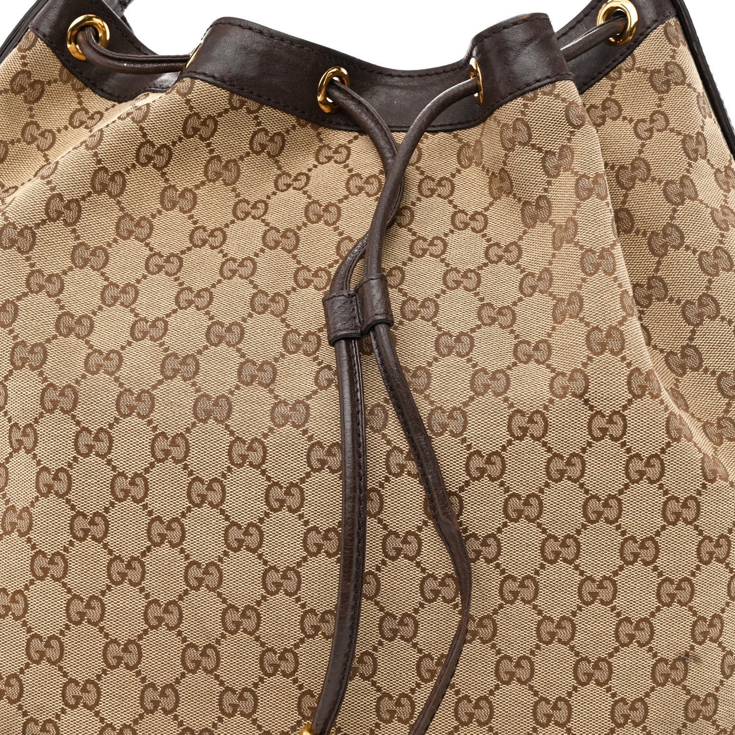 Monogram Medium Interlocking Icon Shoulder Bag Dark Brown