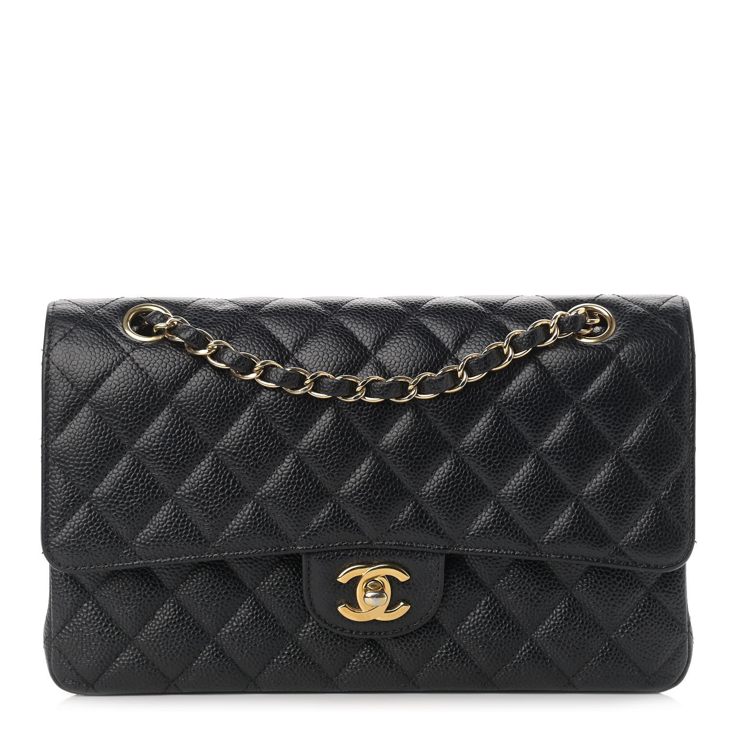 Chanel Caviar Quilted Medium Double Flap Black 1 of 13