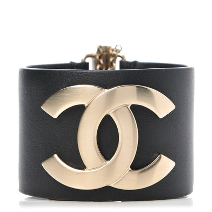 Chanel Calfskin CC Wide Cuff M Black 1 of 4