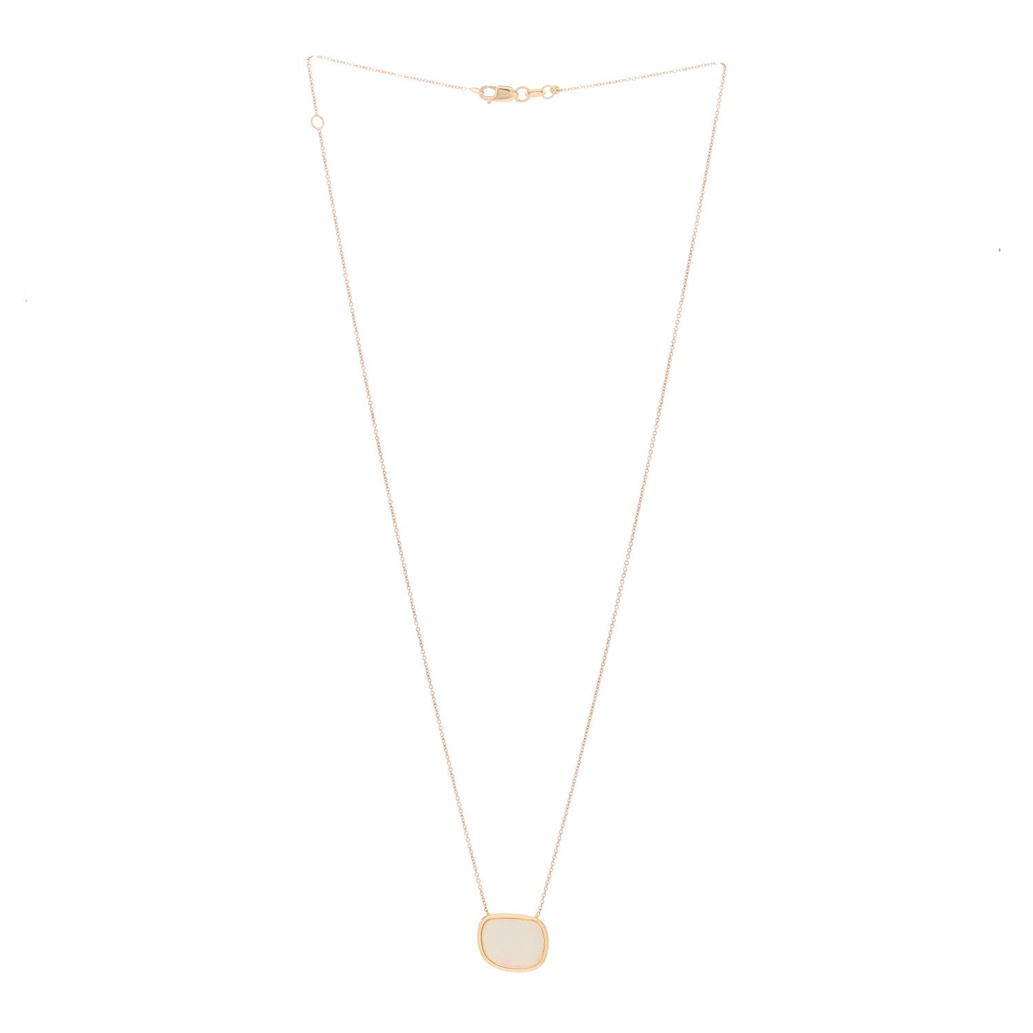 Roberto Coin 18K Rose Gold Mother of Pearl Amphibole Pendant Necklace 3 of 4