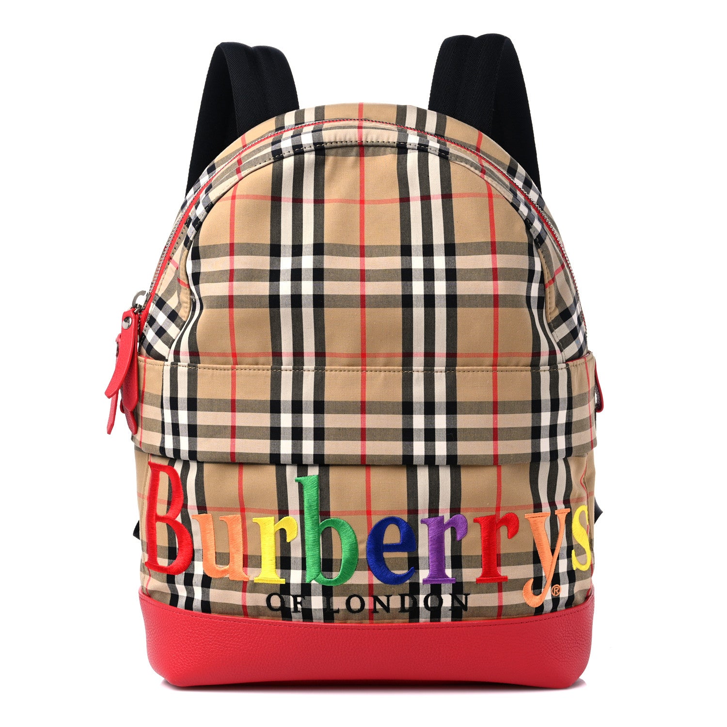 Burberry Vintage Check Embroidered Logo Backpack Antique Yellow 1 of 10