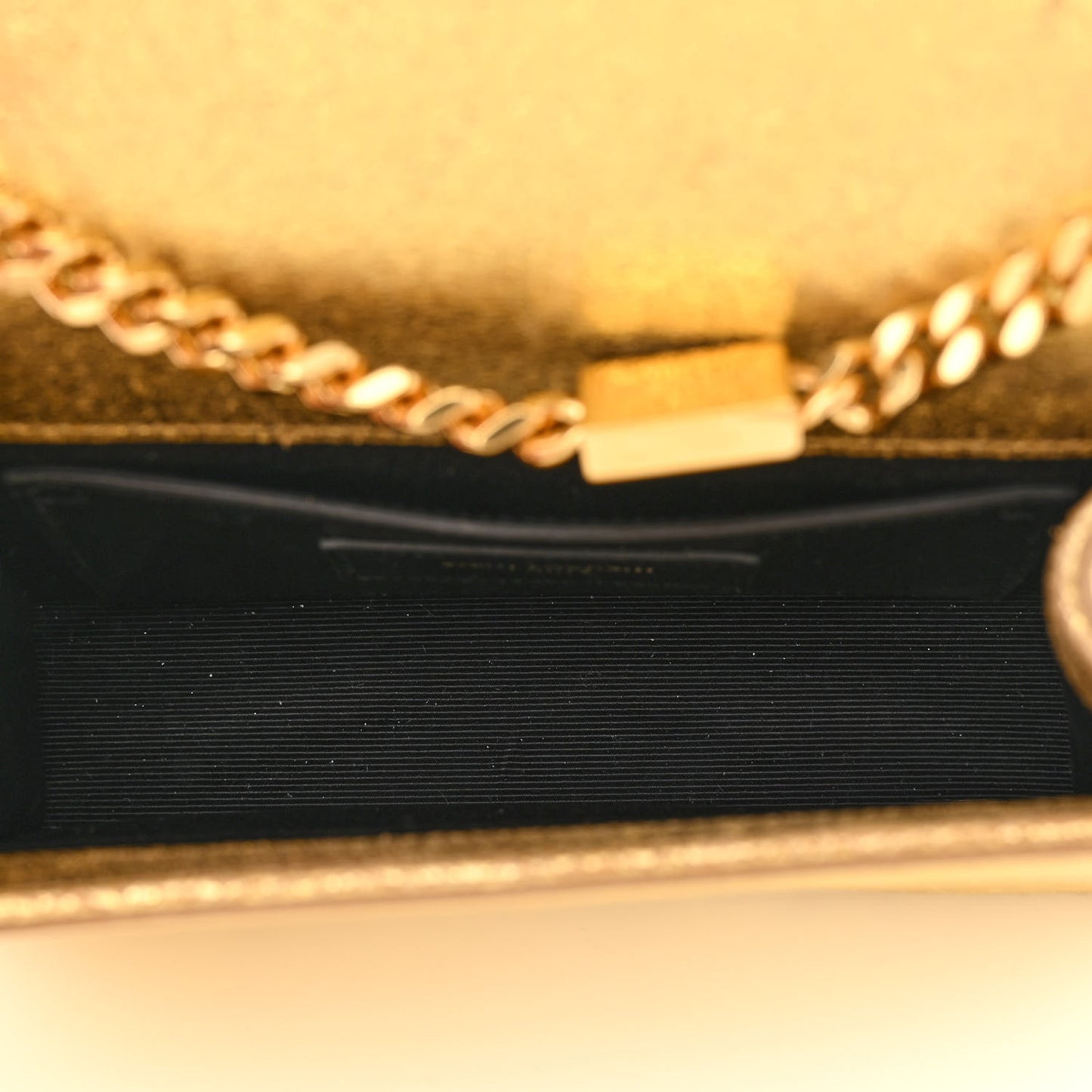 Metallic Calfskin Small Classic Monogram Kate Tassel Satchel Gold