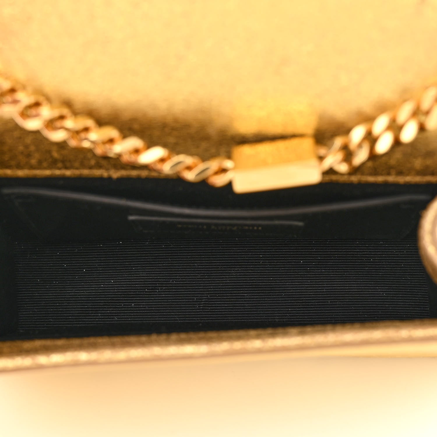 Saint Laurent Metallic Calfskin Small Classic Monogram Kate Tassel Satchel Gold 5 of 12