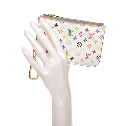 Louis Vuitton Monogram Multicolor Key Pouch White Litchi 2 of 12