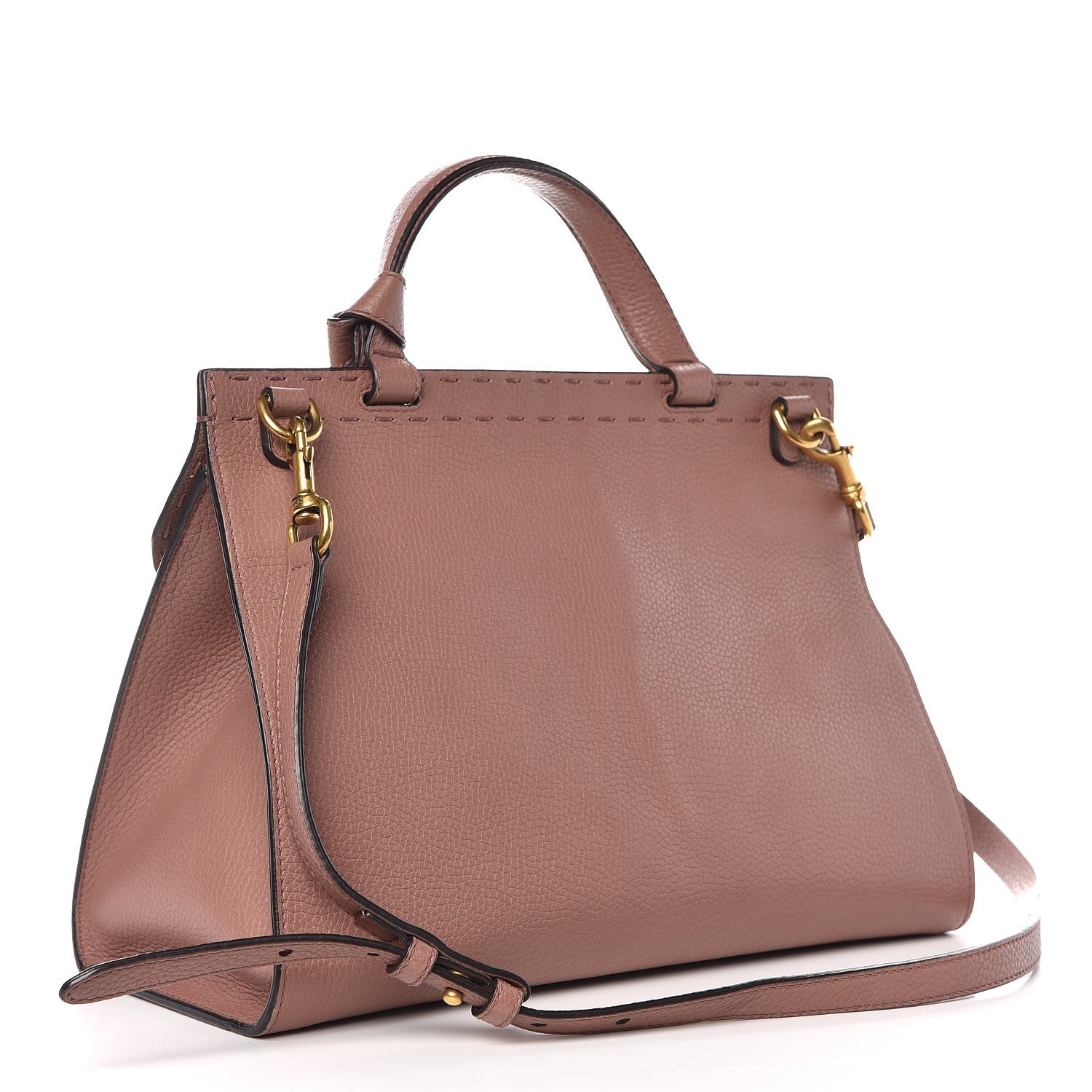 Gucci Calfskin Small GG Marmont Top Handle Bag Rosy Phard 4 of 13