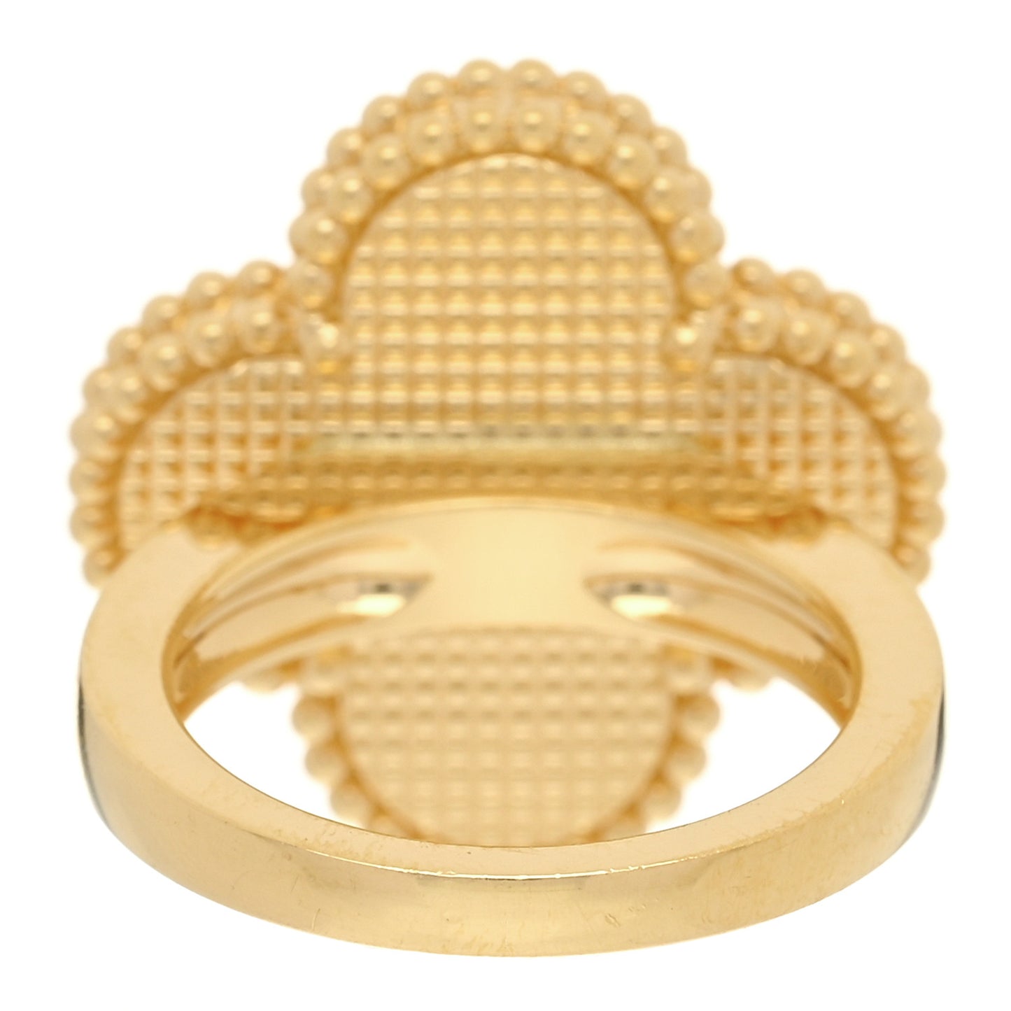 18K Yellow Gold Mother of Pearl Magic Alhambra Ring 48 4.5