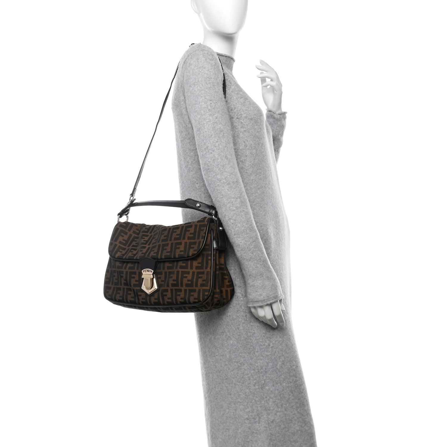 Fendi Zucca Fly Shoulder Bag Tobacco 2 of 10