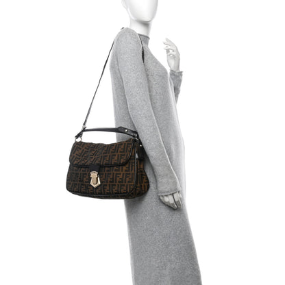 Fendi Zucca Fly Shoulder Bag Tobacco 2 of 10