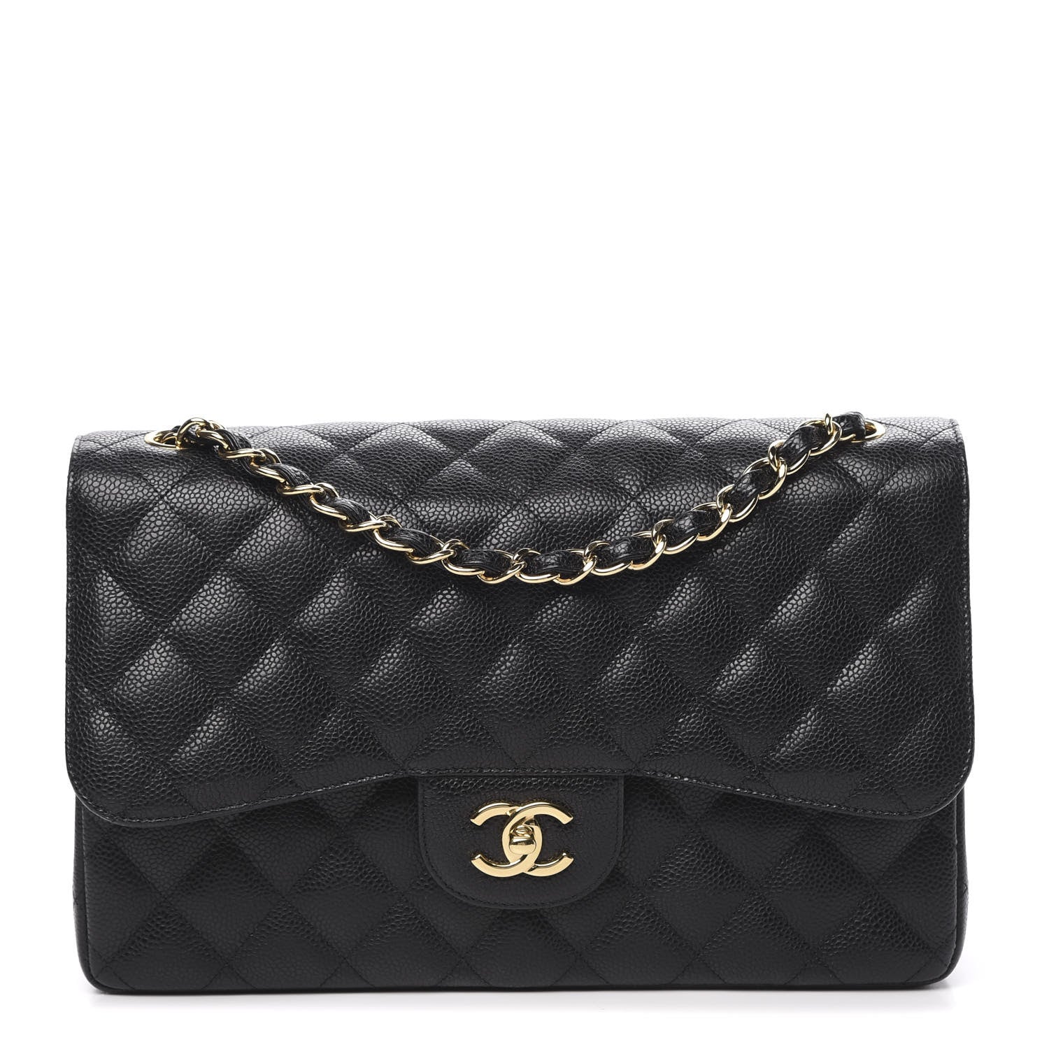 Chanel Caviar Quilted Jumbo Double Flap Black 1 of 11