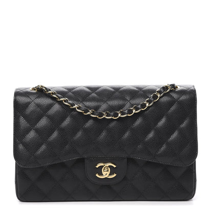 Chanel Caviar Quilted Jumbo Double Flap Black 1 of 11