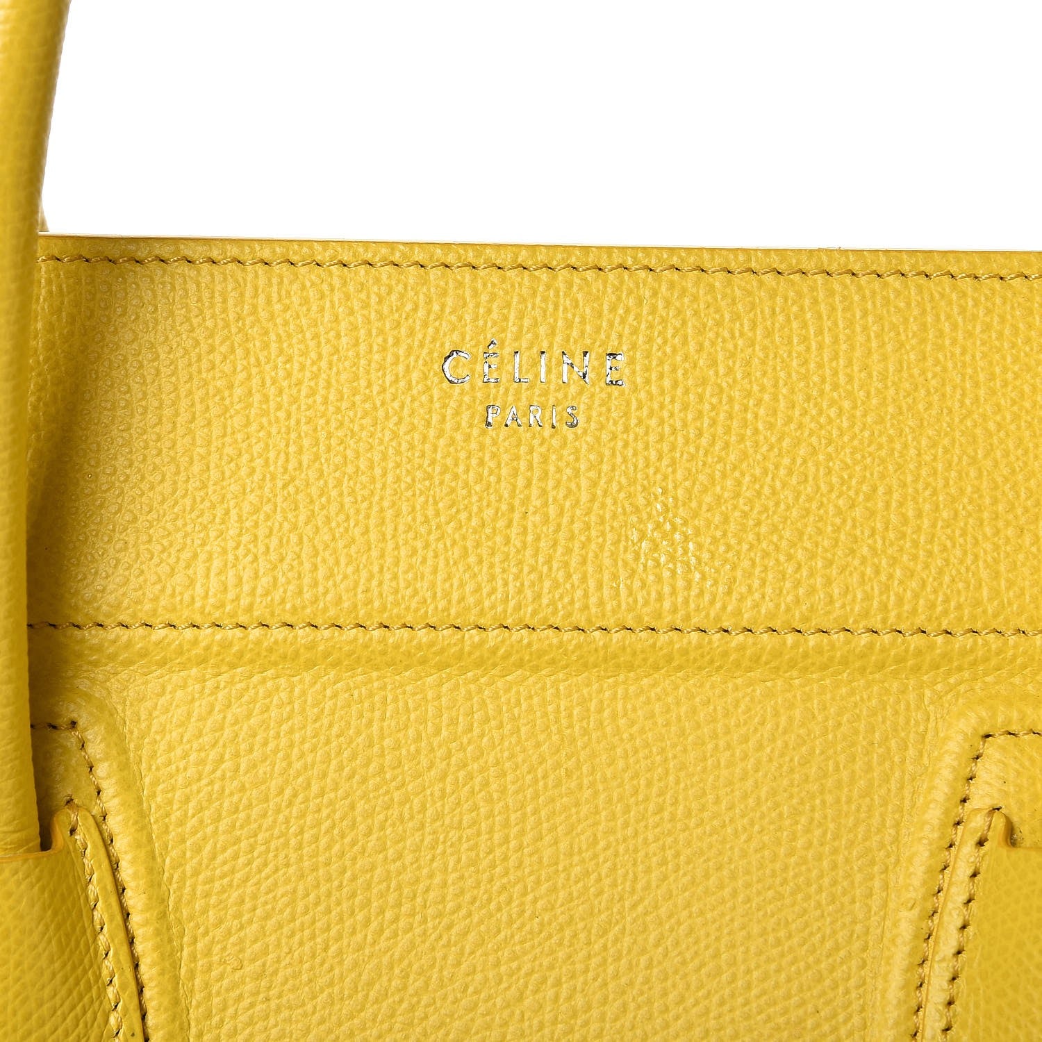 Celine Baby Grained Calfskin Medium Phantom Luggage Sun Yellow 6 of 15
