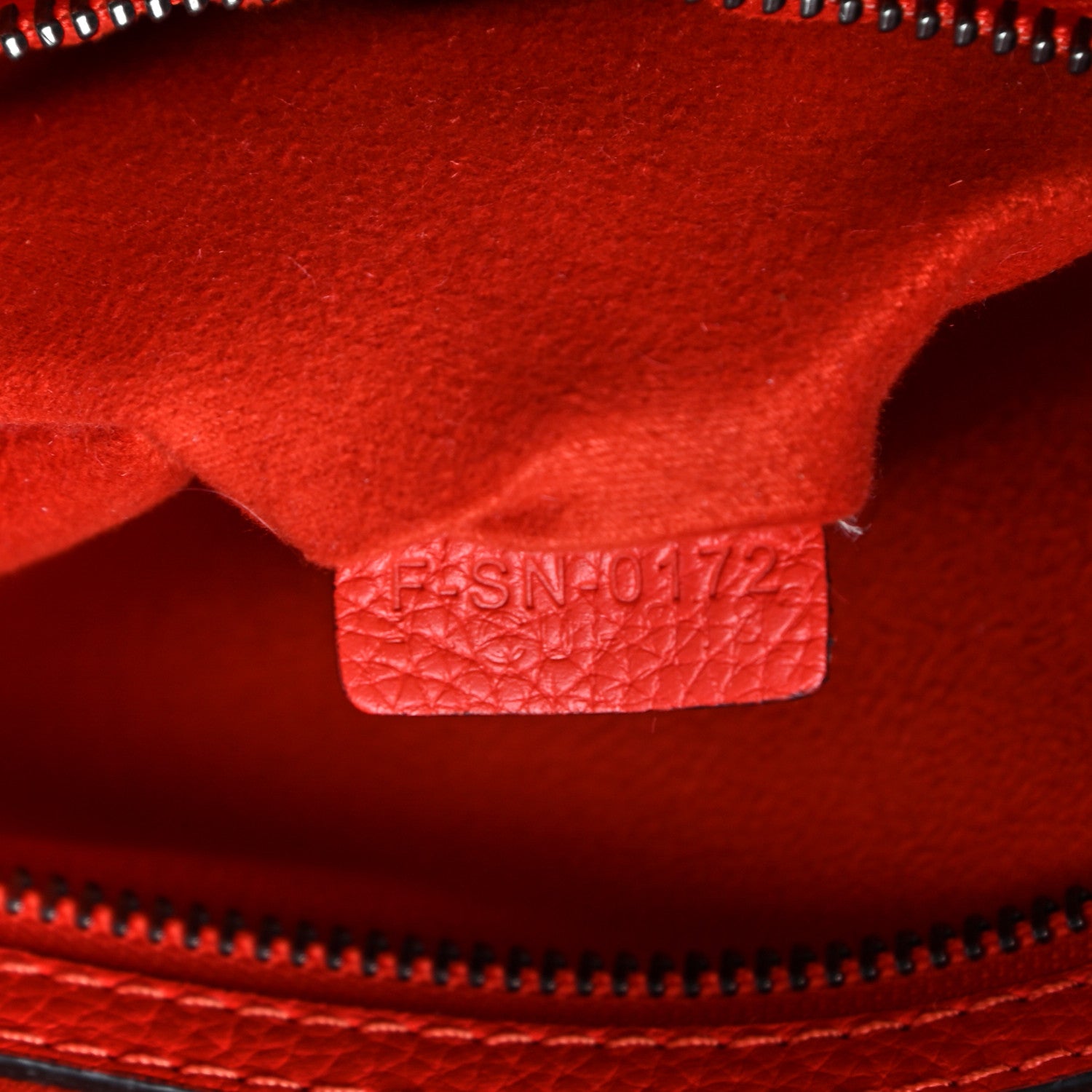 Celine Drummed Calfskin Mini Luggage Vermillion 6 of 10