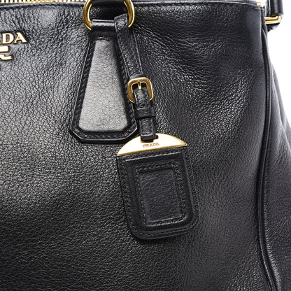 Prada Vitello Daino Tote Black 12 of 14
