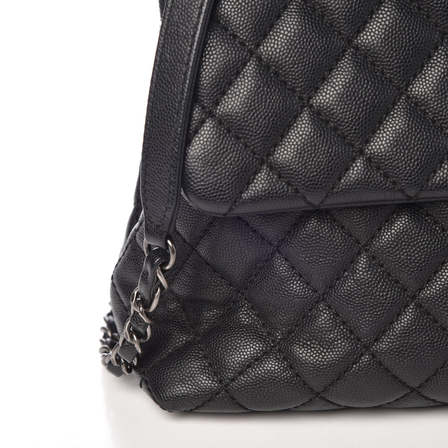 Chanel Caviar Quilted Medium Coco Handle Flap Black 8 of 13