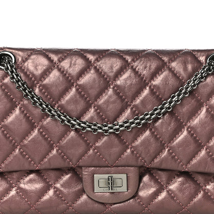 Chanel Metallic Calfskin Quilted 2.55 Reissue 226 Flap Rose Fonce 8 of 10