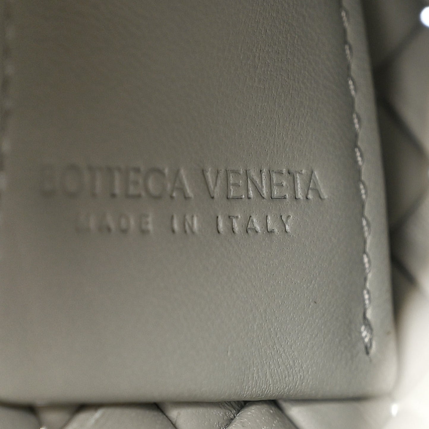 Nappa Intreccio Mini Cobble Shoulder Bag Agate Grey