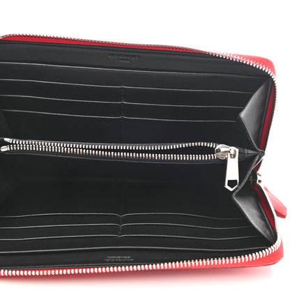 Givenchy Textured Coated Canvas Bambi Print Zip Around Wallet Red 5 of 10
