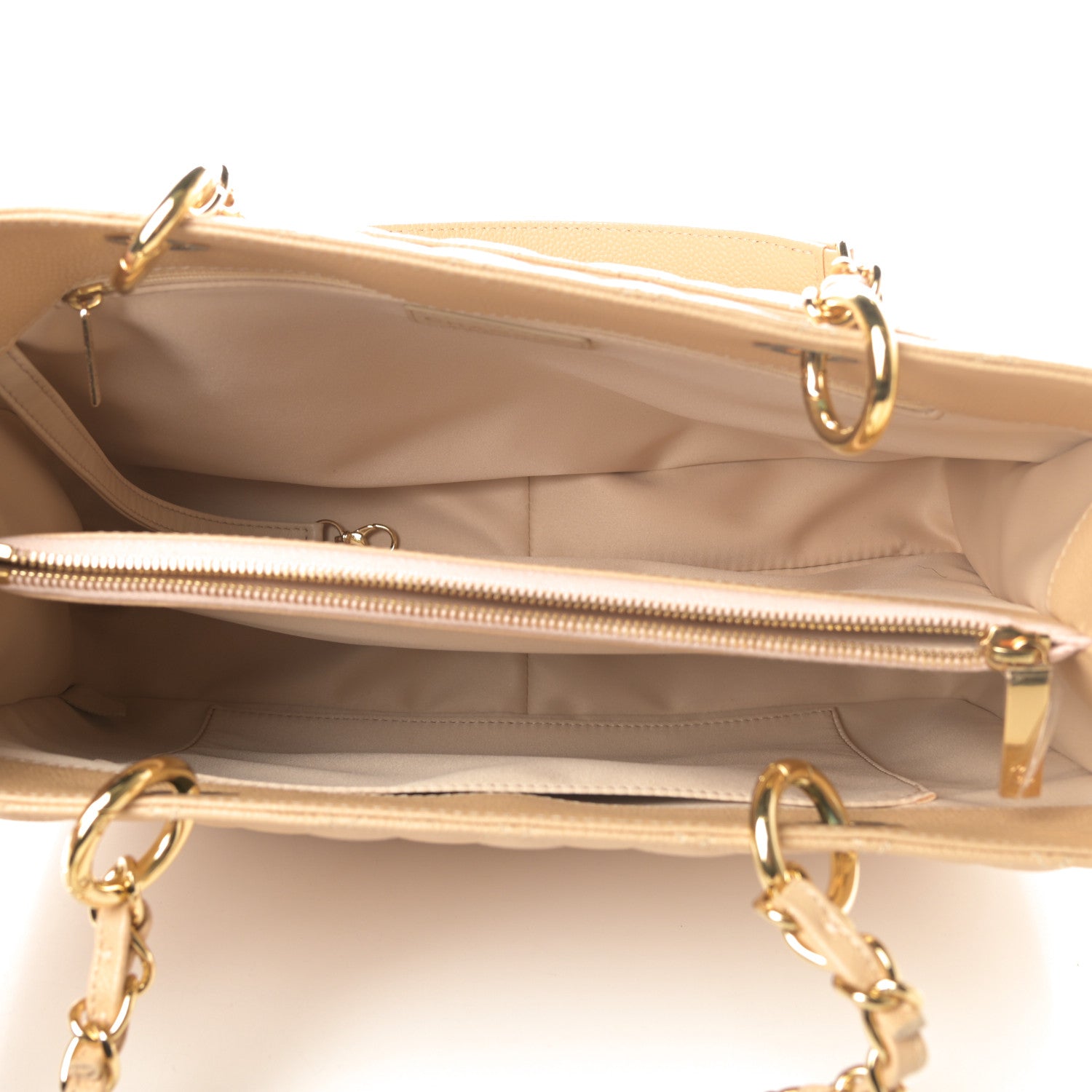 Chanel Caviar Quilted Grand Shopping Tote GST Beige 5 of 11
